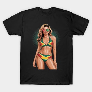 Guyanese Flag Bikini Women Souvenirs Guyana T-Shirt